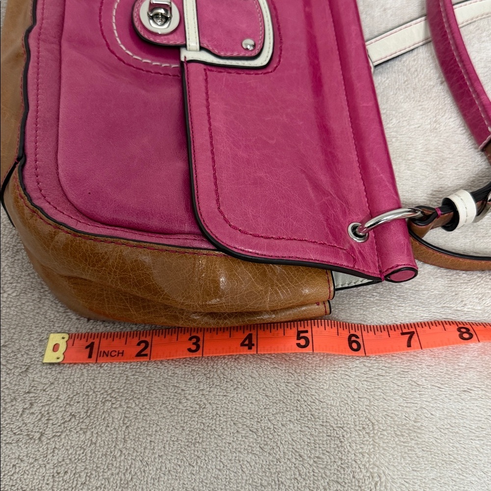 Coach Two-Tone Pink and Brown Shoulder Bag with Silver Hardware $100 or B/0 - Picture 16 of 17